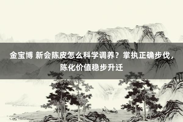金宝博 新会陈皮怎么科学调养？掌执正确步伐，陈化价值稳步升迁
